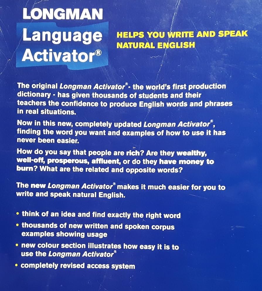 Longman Language Activator: Helps You Write and Speak